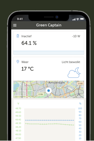 GreenCaptain App altijd inzicht in verbruik van elektromotor